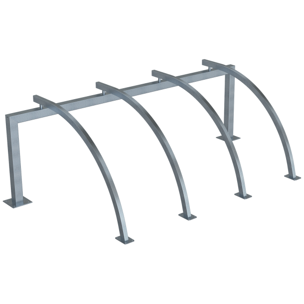 Lean-on hoop for bicycles | 4 Bicycles Total length: 2800mm